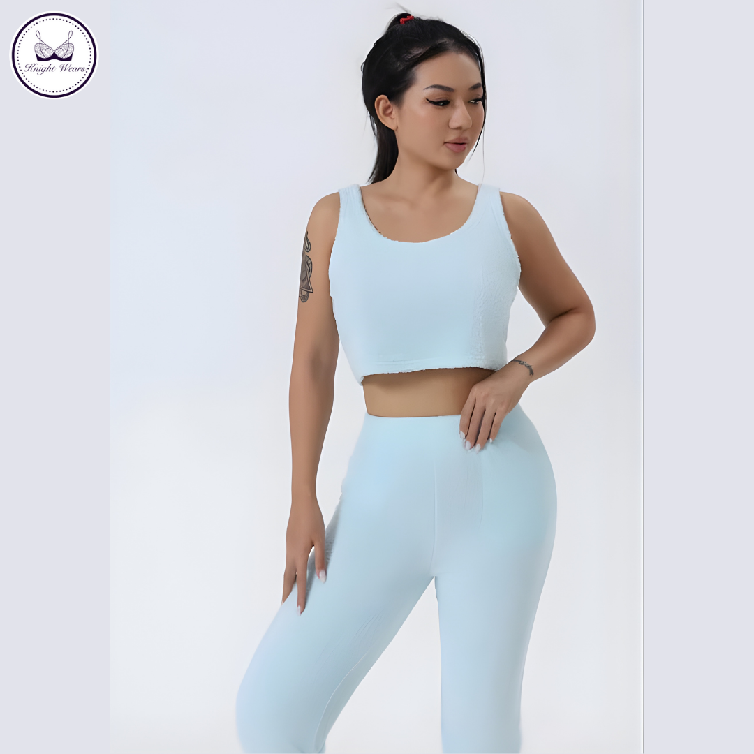 Cozy Winter Lounge Set – Top, Pants & Cardigan